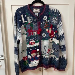 Christmas Sweater Size L Let It Snow